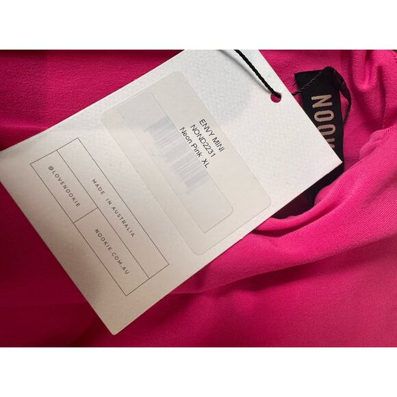 Nookie mini bodycon Envy Neon Pink Mini Dress size XL - Picture 12 of 14